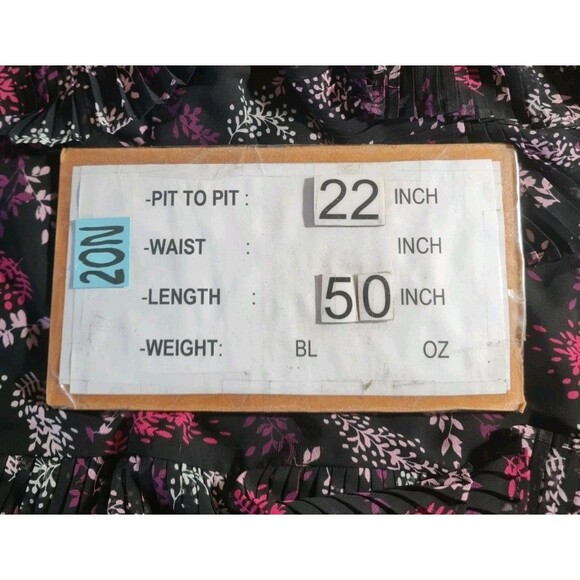 LANE BRYANT Women Plus Sz 22 Floral Sheer Ruffle Maxi Dress Spaghetti Strap 20NA - Picture 6 of 6